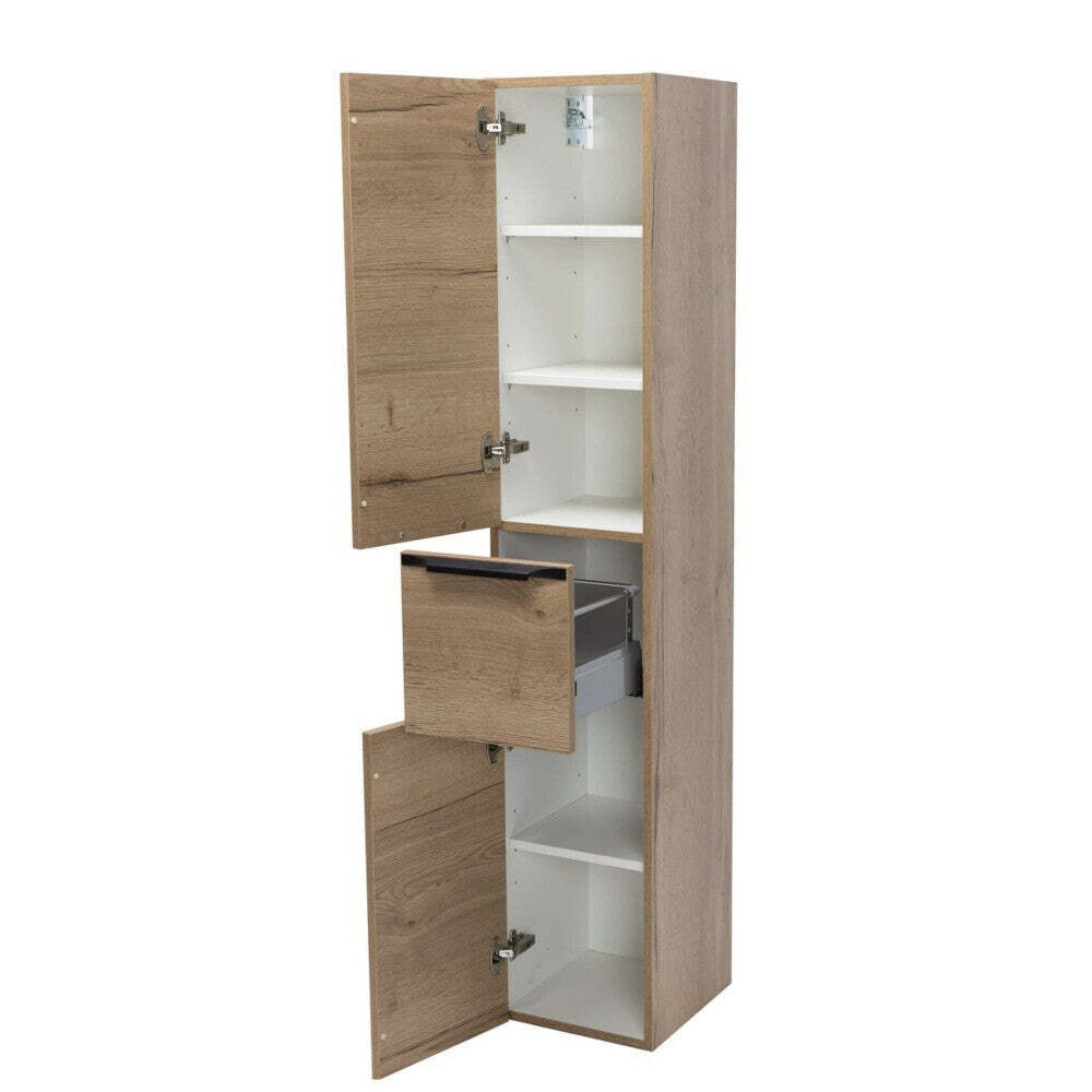 Badezimmerschrank Dionne hängend (30x158x35 cm, Eiche, links)