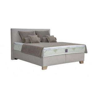 Bett Boxspring Jacob 160x200, beige, inkl. Matratze und Topper