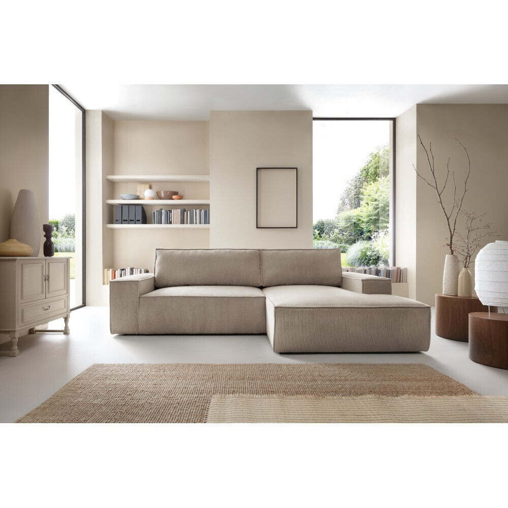 Ecksofa Sofa Dolce rechte Ecke beige