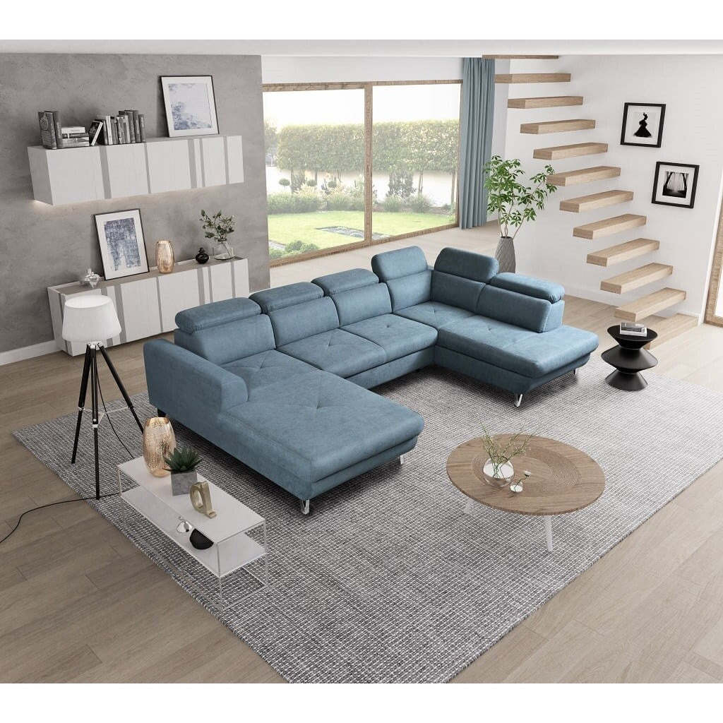 U-förmiges Sofa Houston linke Ecke grau