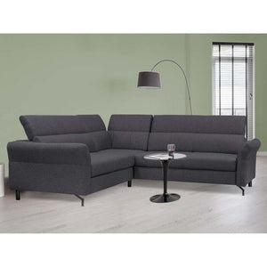 Ecksofa Grandola Sofa linke Ecke dunkelgrau