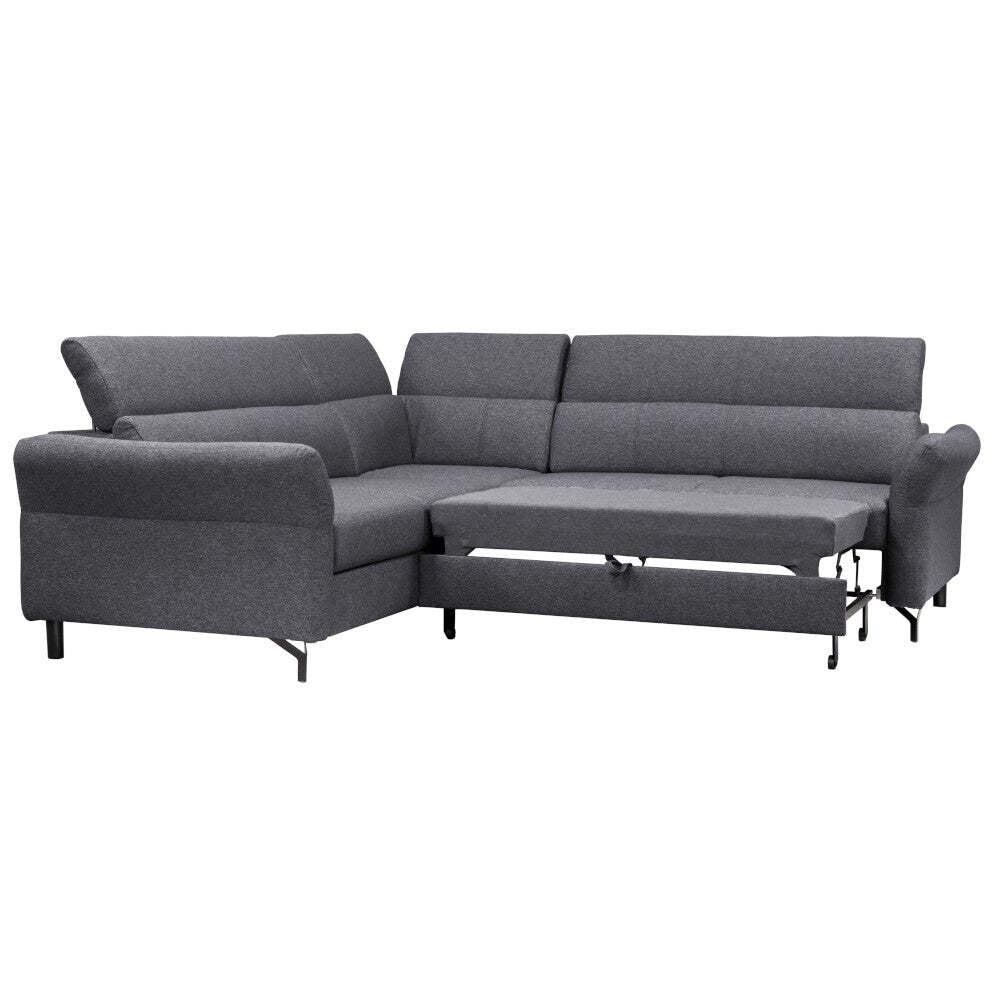 Ecksofa Grandola Sofa linke Ecke dunkelgrau