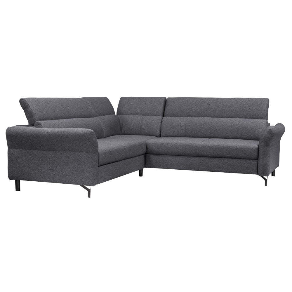 Ecksofa Grandola Sofa linke Ecke dunkelgrau