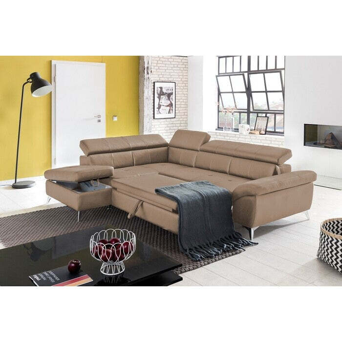 Ledersofa Sofa Barx linke Ecke braun