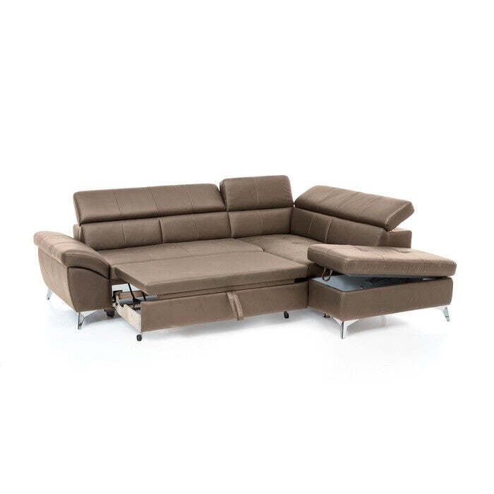 Ledersofa Sofa Barx linke Ecke braun