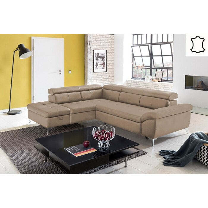 Ledersofa Sofa Barx linke Ecke braun